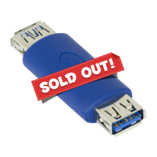 USB 3.0 Type A External Female to Female Joint Connector Adapter Blue